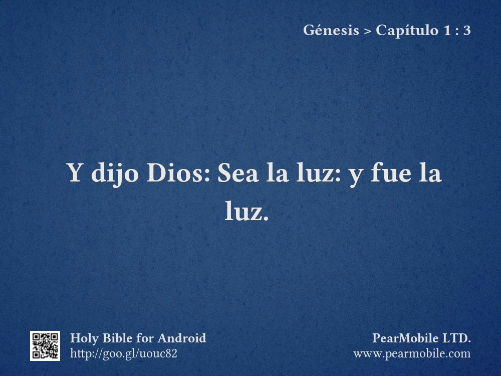 Génesis, Capítulo 1:3